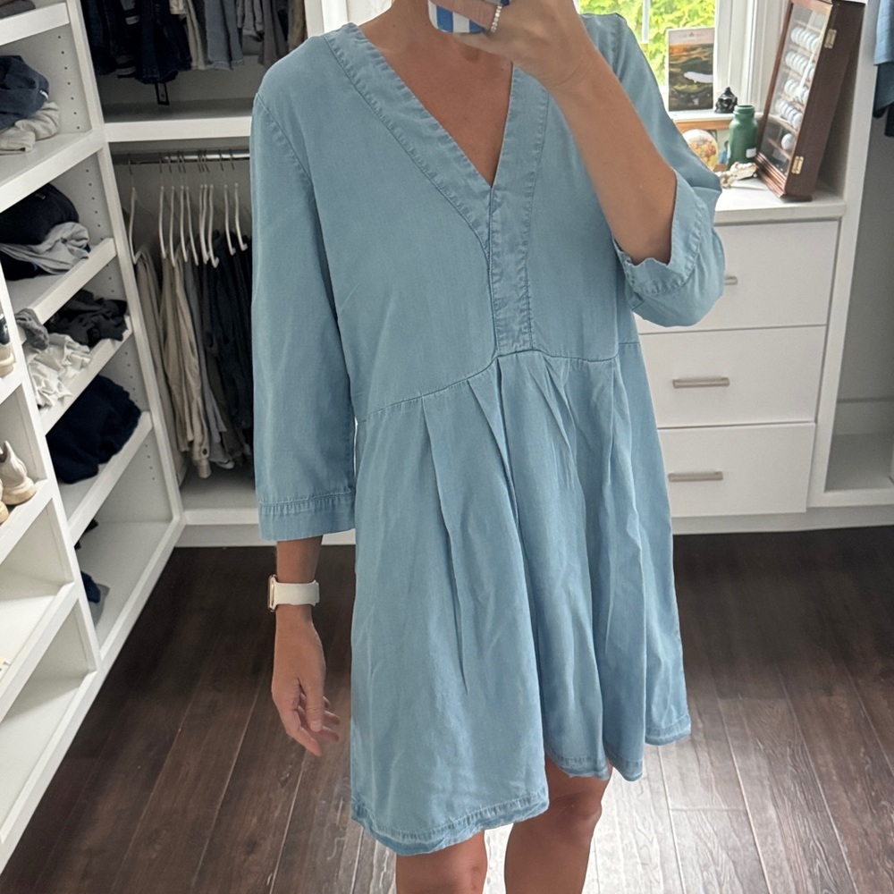 H&M Light Blue Denim Dress 4